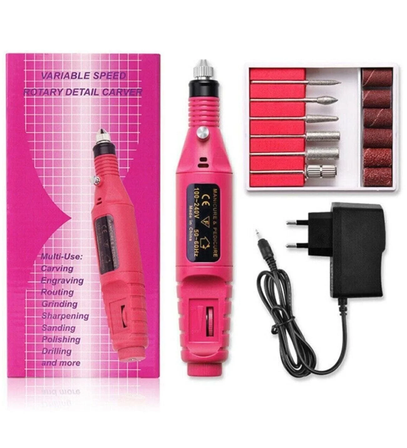 Elektrikli Manikür Pedikür Törpüsü Profesyonel Bakım Süsleme Elektrikli Tırnak Törpü Makinesi (5563) #2