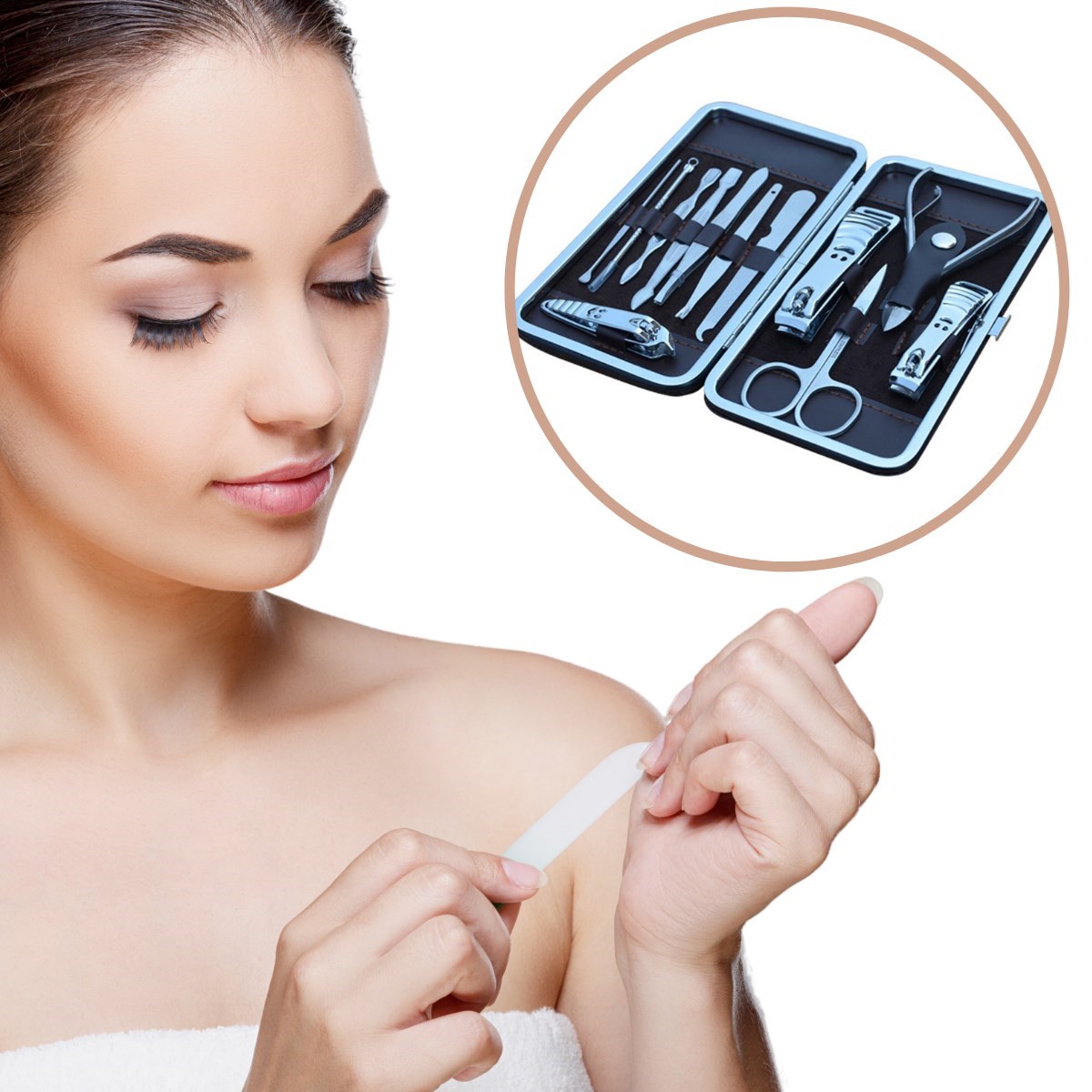 Manikür-Set 13-teilig mit Tasche - Profi Nagelpflege & Pediküre #2