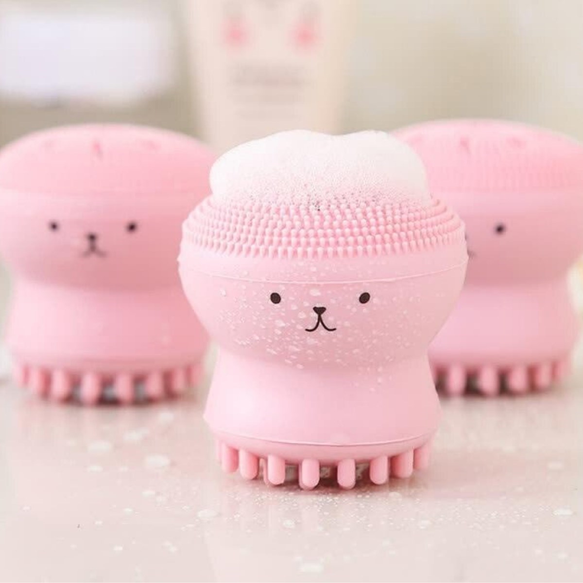 Peeling Etkili Mini El Yüz Cilt Temizleme Fırçası Silikon Temizlenmesi Kolay Siyah Nokta Giderici (5563) #5