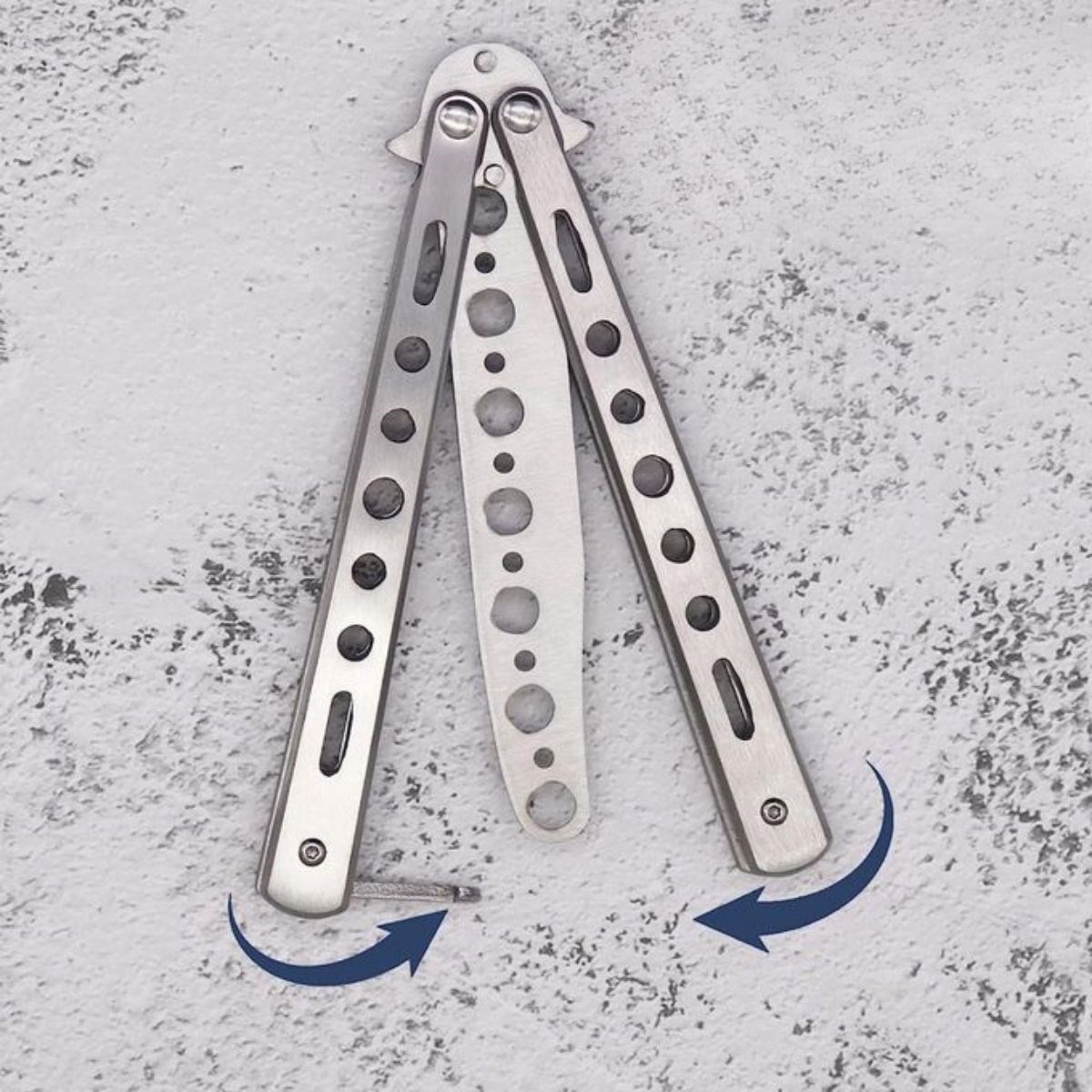 Gri Katlanabilir Paslanmaz Çelik Kelebek Bıçak Tarak Sakal Bıyık Fırçası Profesyonel Saç Kesimi İçin Tarak (5563) #2