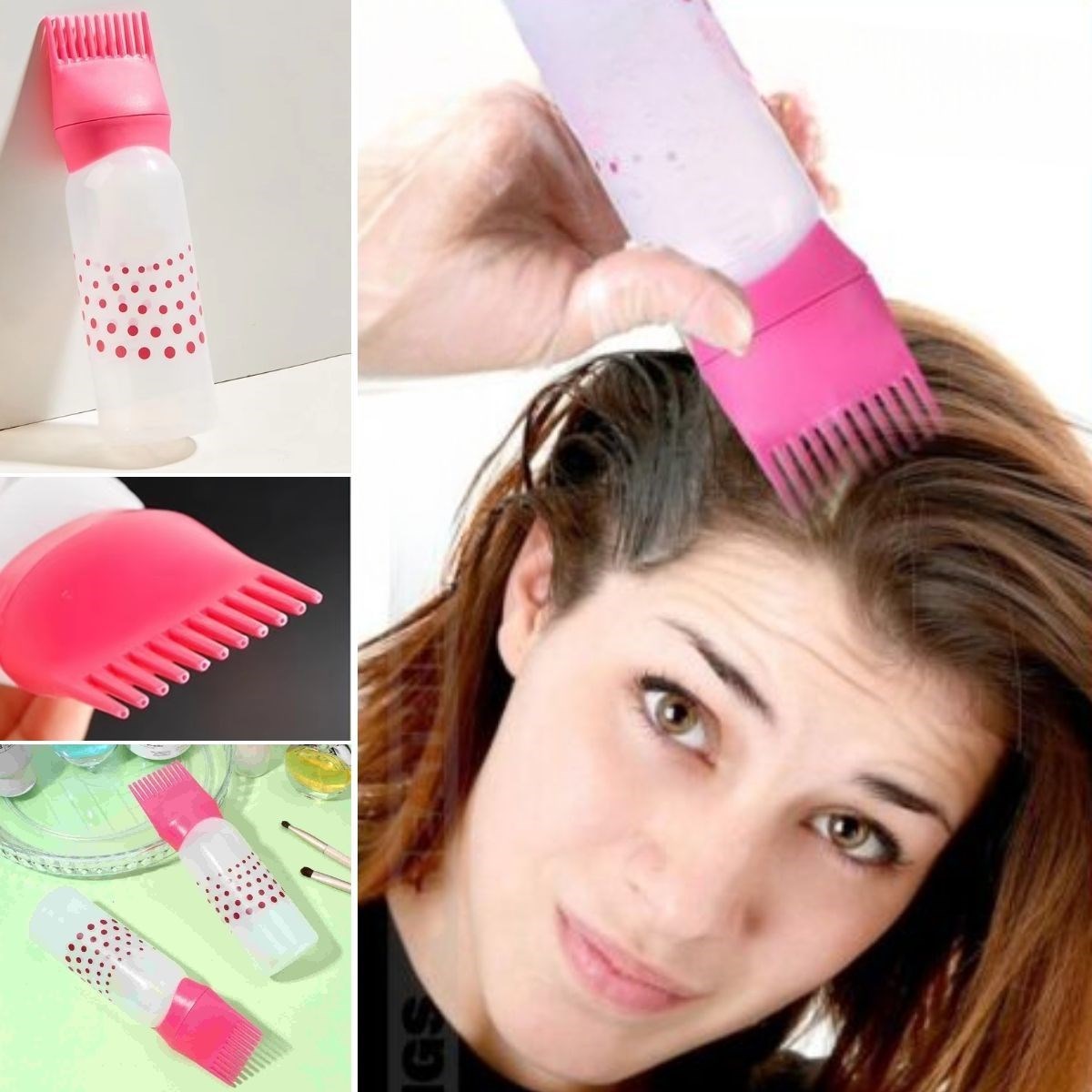 Haarfärbegerät mit Kamm - Haarpflege Creme Haaröl Applikator