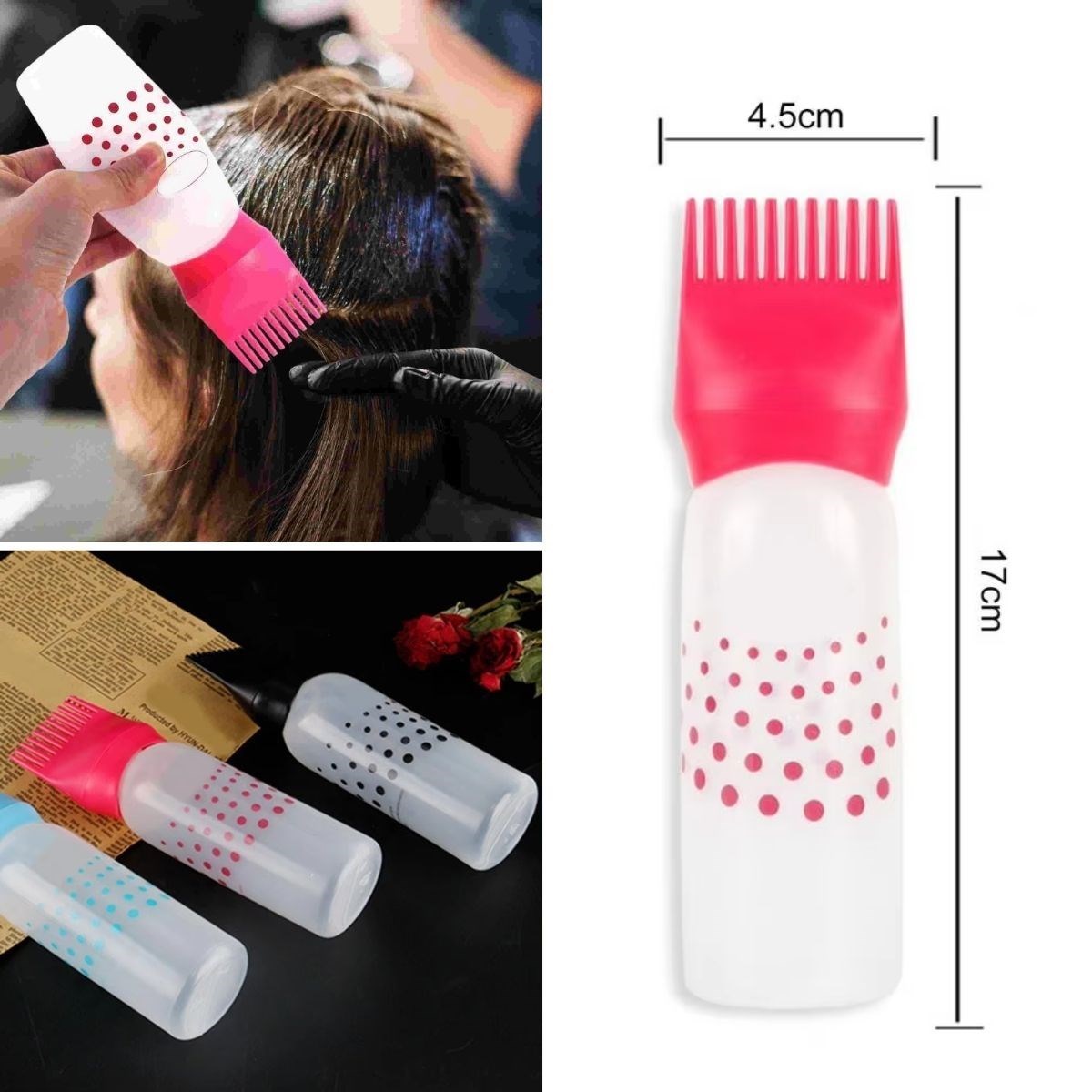 Saç Boyama Aparatı Taraklı Saç Bakımı Krem Saç Yağı Uygulama Aparatı (5563) #2