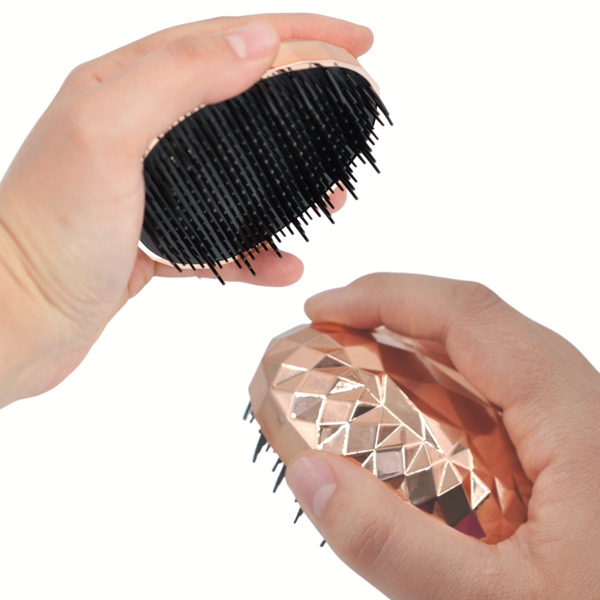 Rose Gold Saç Düzleştirici Tarak Geniş Aralıklı Her Saç Tipine Uygun Fırçalı Saç Düzleştirici (5563) #4