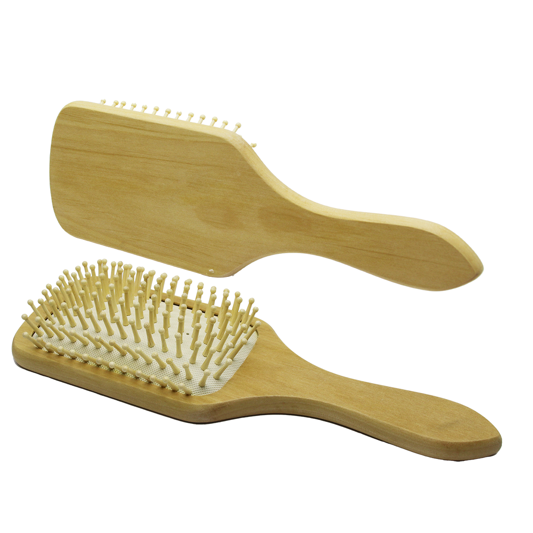 Breite Damen-Haarbürste aus Bambus-Holz - Kamm (5563)