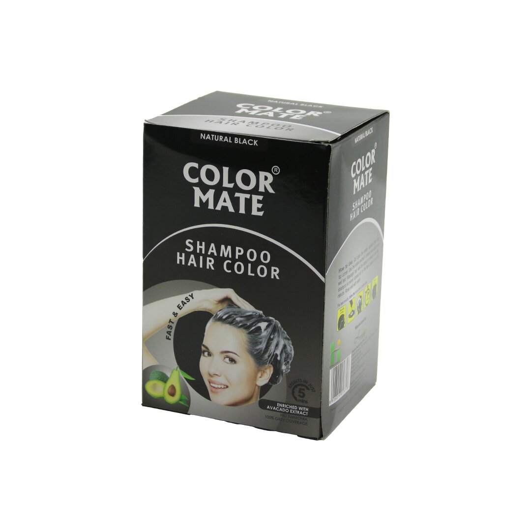 COLOR MATE 10PCS SİYAH SAÇ BOYAMA ŞAMPUANI (5563)