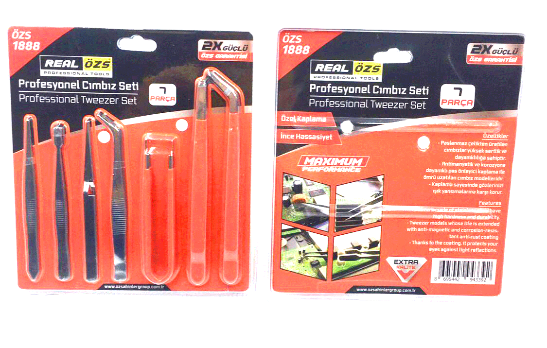 7 PARÇA  PROFESYONEL TEKNİK CIMBIZ SETİ (5563)