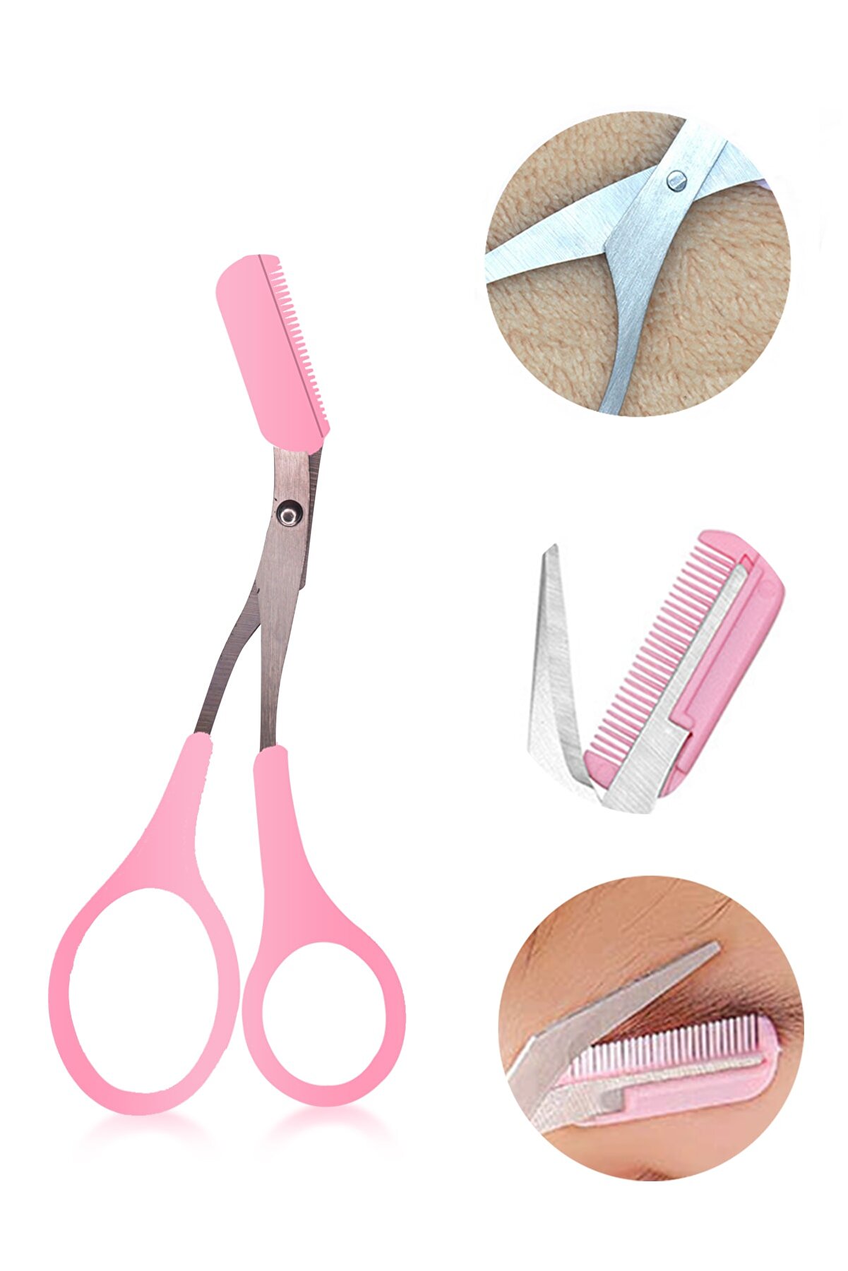 Kavisli Kaş Makası - Taraklı Kaş Düzelme Makası Yedek Uçlu (