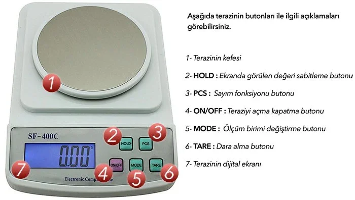 SF 400C Plus Digital Scale 600GR / 0.01GR (5563) #5