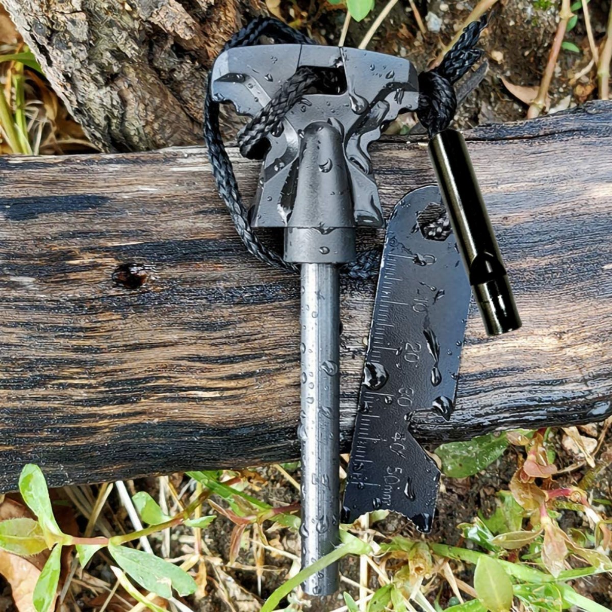 Notfall-Magnesium-Feueranzünder Survival Kit mit Pfeife (5563) #2