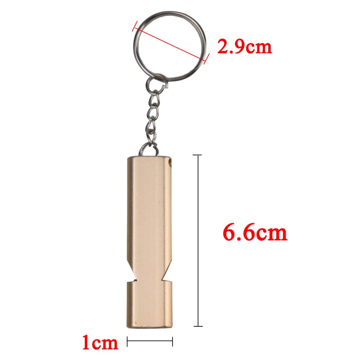 S.O.S Notfall-Pfeife Aluminium Schlüsselanhänger Camping Wandern Zubehör (5563) #3