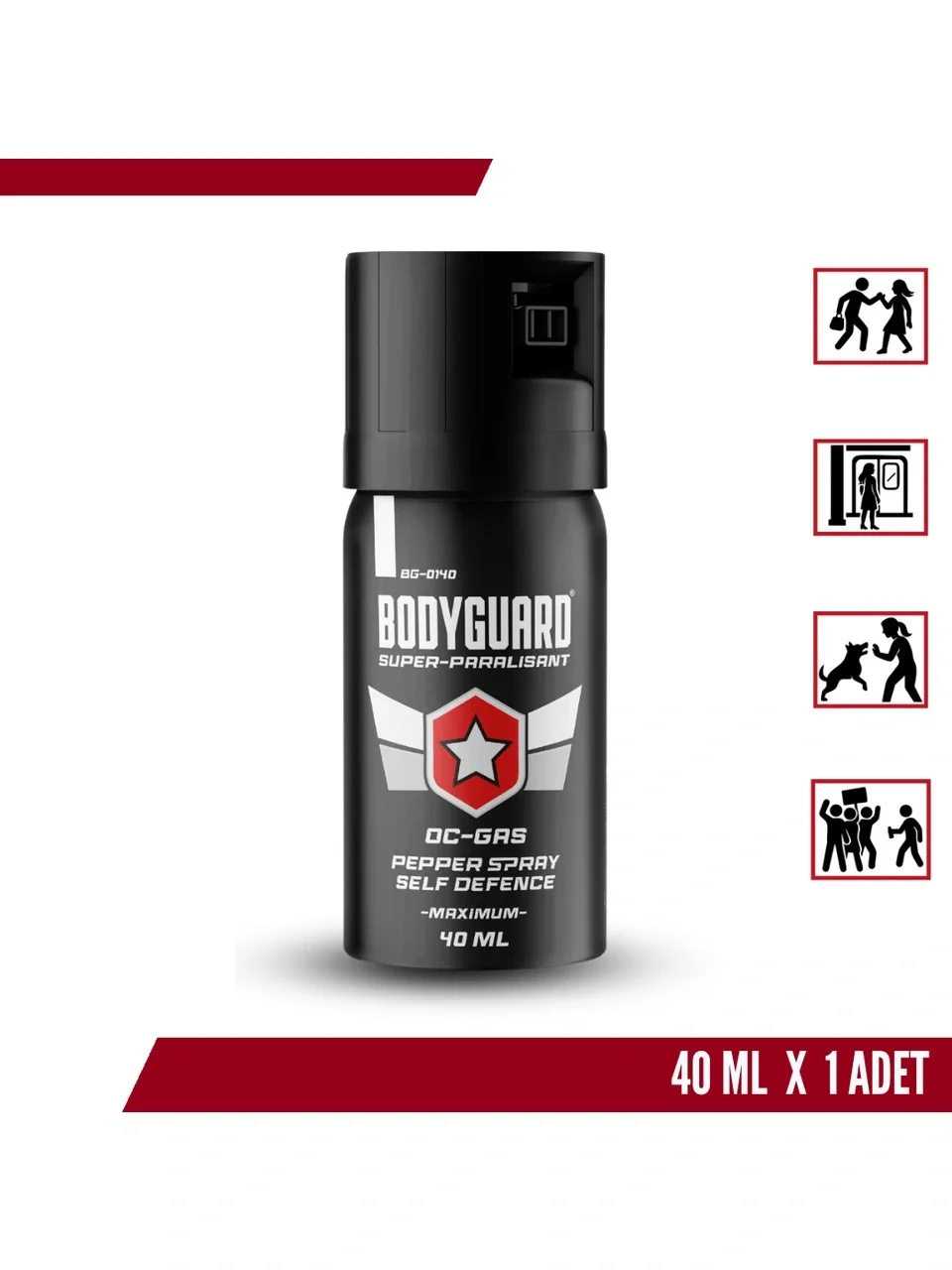 Bodyguard Biber Gazı Sprey 40ML Bodyguard (Göz Yaşartıcı Sprey) (5563) #3