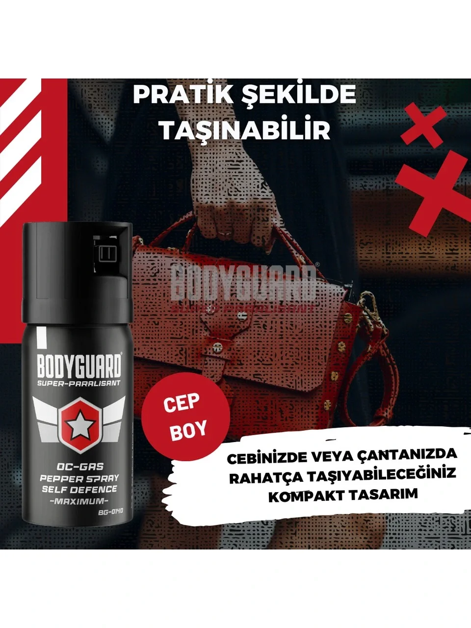 Bodyguard Biber Gazı Sprey 40ML Bodyguard (Göz Yaşartıcı Sprey) (5563) #4