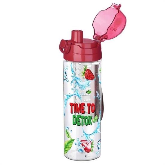 Tutma Saplı Kilitli Kendiliğinden Süzgeçli Kolay Taşınabilir Detoks Sporcu Diyet Matarası (5563) #4