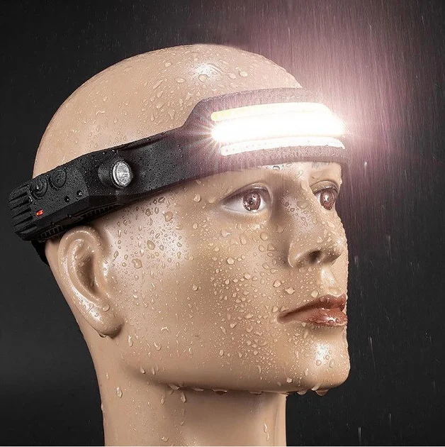 Sensörlü Far COB Led Far Şarj Edilebilir Kafa Feneri 18650 Dahili Pil Açık Hava Balıkçılık Kamp Baş Feneri Fener (5563) #3