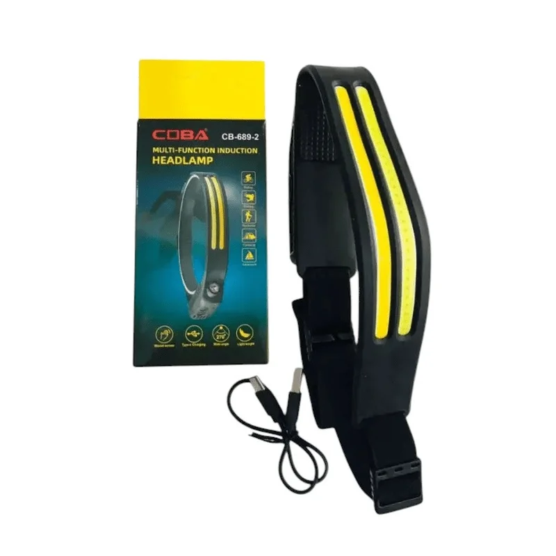 Sensörlü Far COB Led Far Şarj Edilebilir Kafa Feneri 18650 Dahili Pil Açık Hava Balıkçılık Kamp Baş Feneri Fener (5563) #5