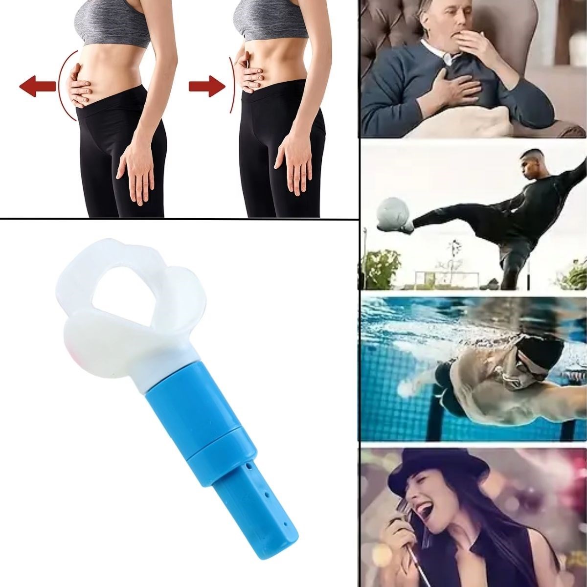 Tragbarer Bauch-Atemtrainer Atemübungsgerät (5563) #3