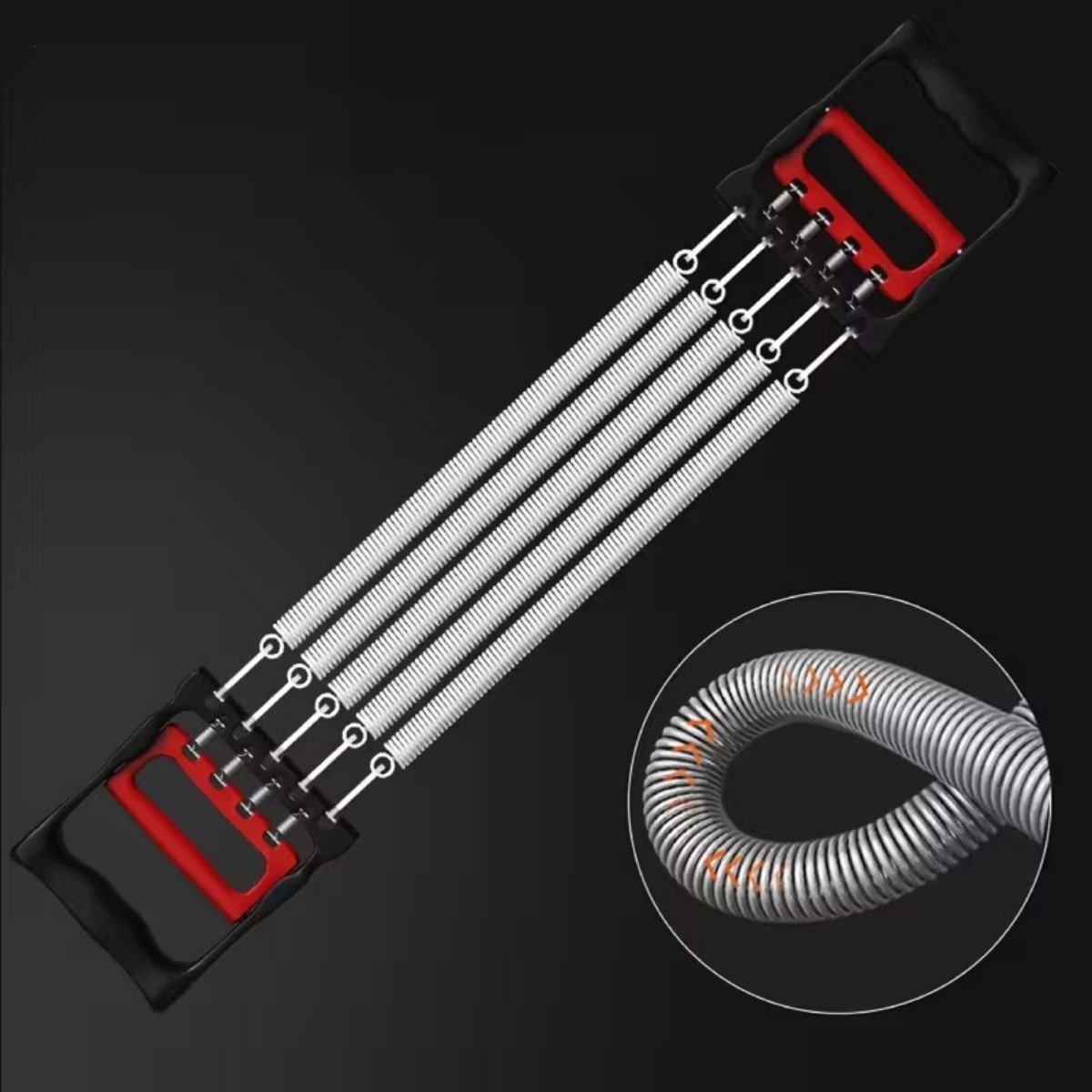 Göğüs Genişletme ve Kuvvet Egzersiz Aleti – 5 Yaylı 5 Kademeli Ayarlanabilir Fitness ve Kuvvet Antrenmanı Ekipmanı (5563) #2