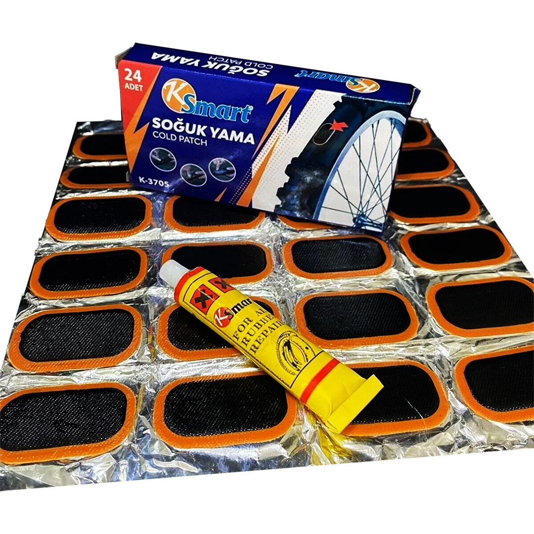 24 PARÇA BİSİKLET TEKER YAMASI SOĞUK YAMA (5563)