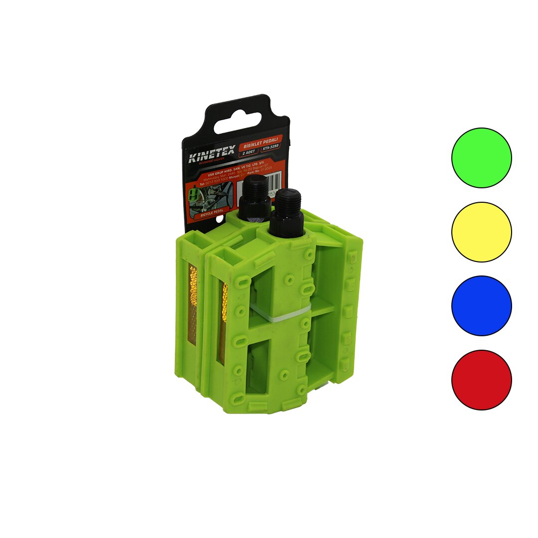 2PCS Bicycle Pedals with Side Reflectors 9.8X8.4CM (5563)