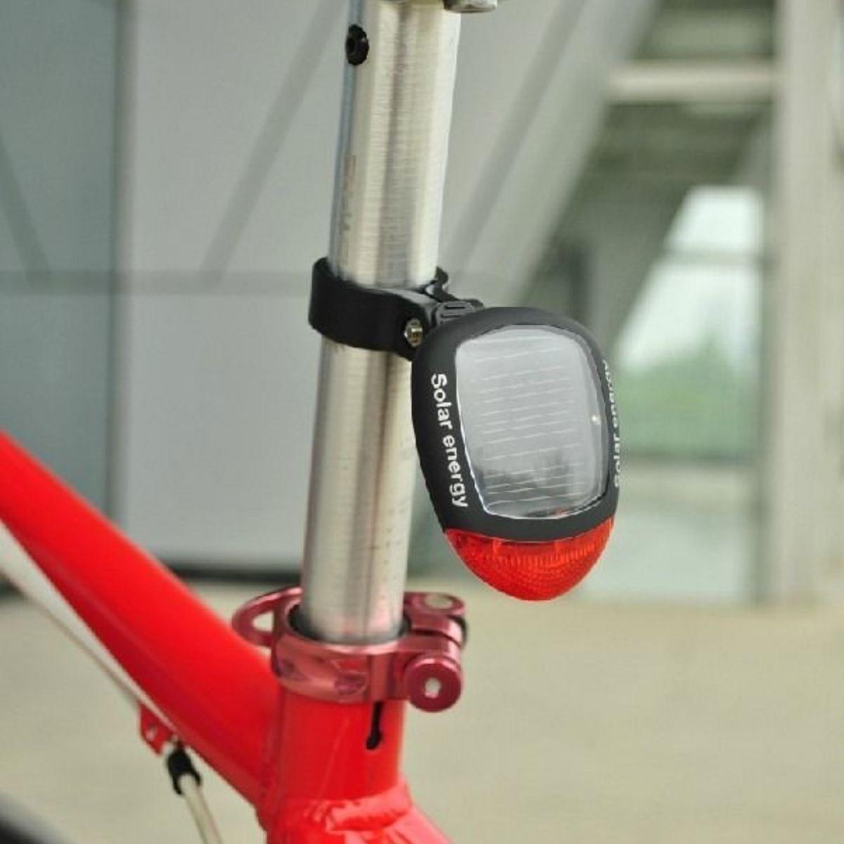 LED Solar Rechargeable Bike Tail Light - Solar Bicycle Lamp (5563) #2