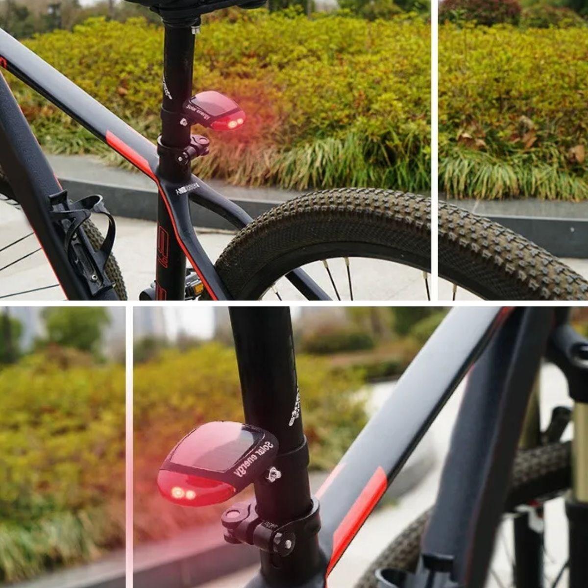 LED Solar Rechargeable Bike Tail Light - Solar Bicycle Lamp (5563) #3