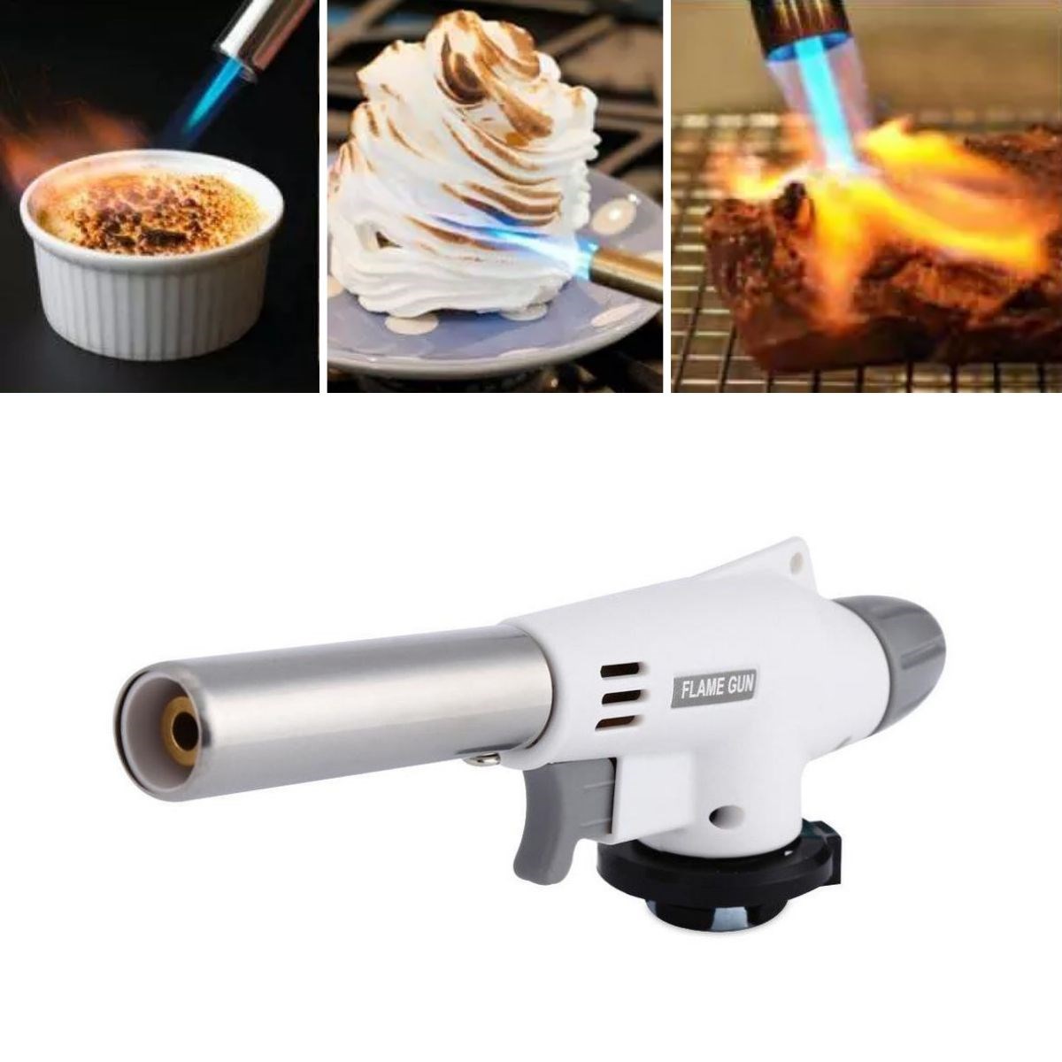 1300°C Multi-Purpose Gas Torch Lighter - Kitchen, Grill, Sol