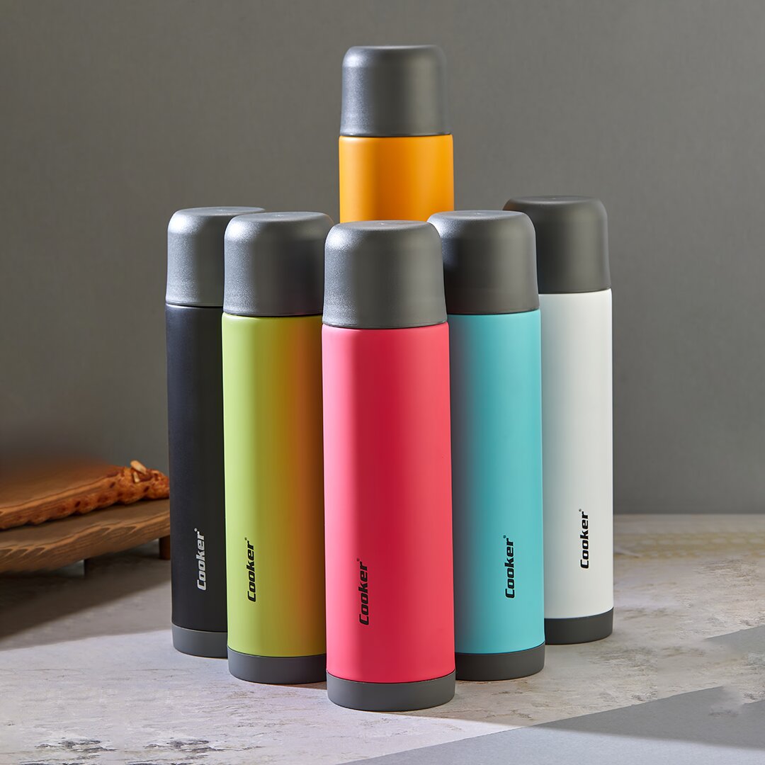 0.75L Colored Trend Stainless Steel Thermos - Leak-Proof Cap