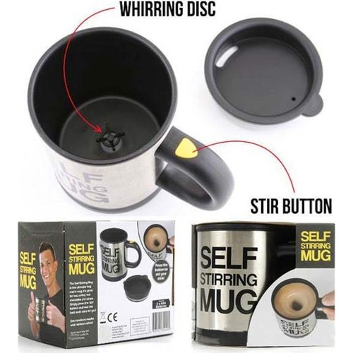 Karıştırıcı Özellikli Mikser Kupa Bardak Self Stirring Mug (5563) #5