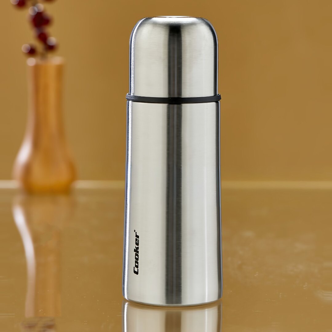 0.3LT Chrome Thermos Stainless Steel - Leak-Proof Cap = Cup