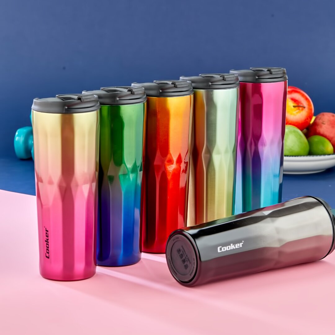 500ML Diamond Thermos Cup Colored Stainless Steel - Non-Slip