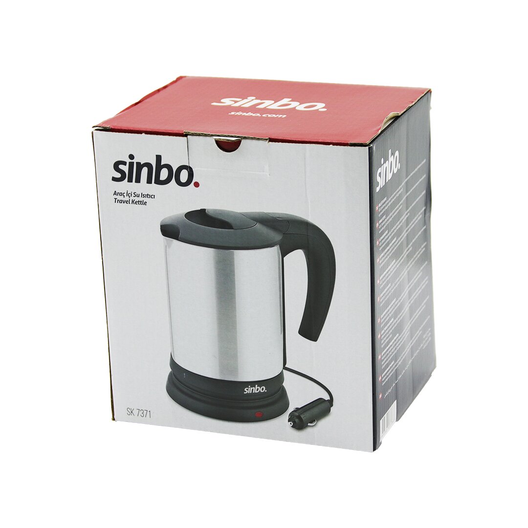 SİNBO SK-7371  12V  ARAÇ İÇİ KETTLE  PASLANMAZ ÇELİK  SU ISI
