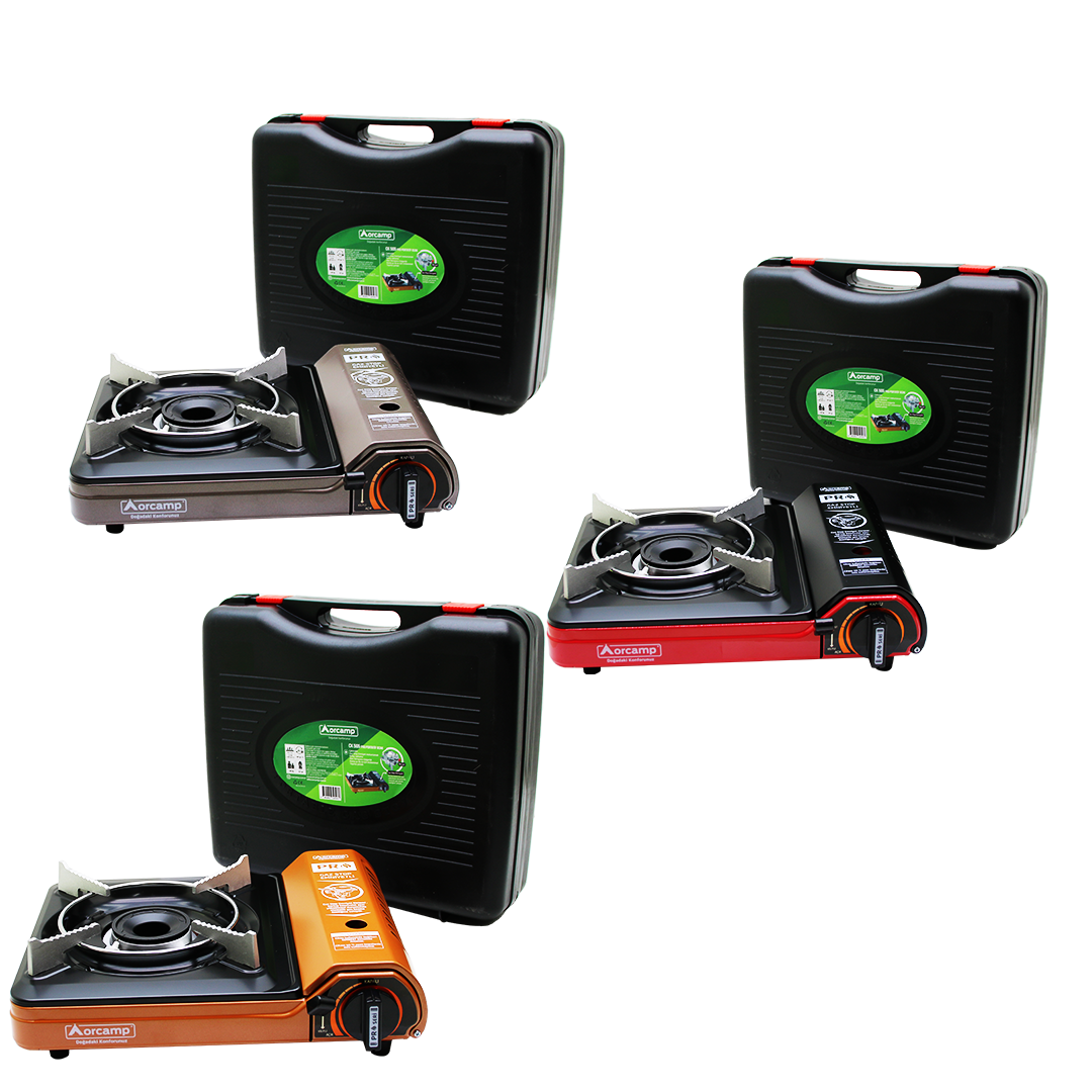 PRO Portable Camp Stove with Bag - Gas Safety - Windscreen (