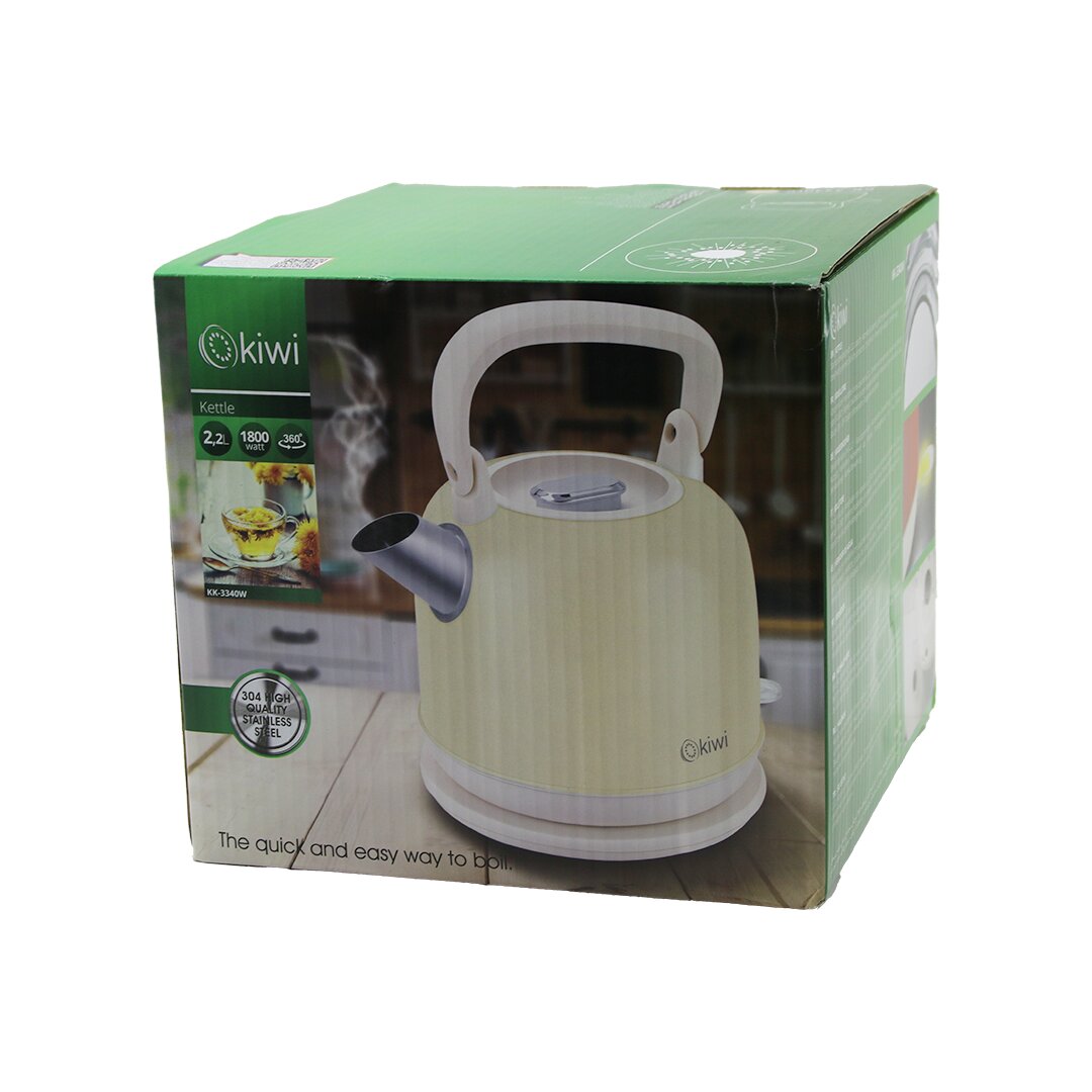 KİWİ KK-3340W KREM NOSTALJİ DEMLİK MODELÇELİK KETTLE SU ISIT