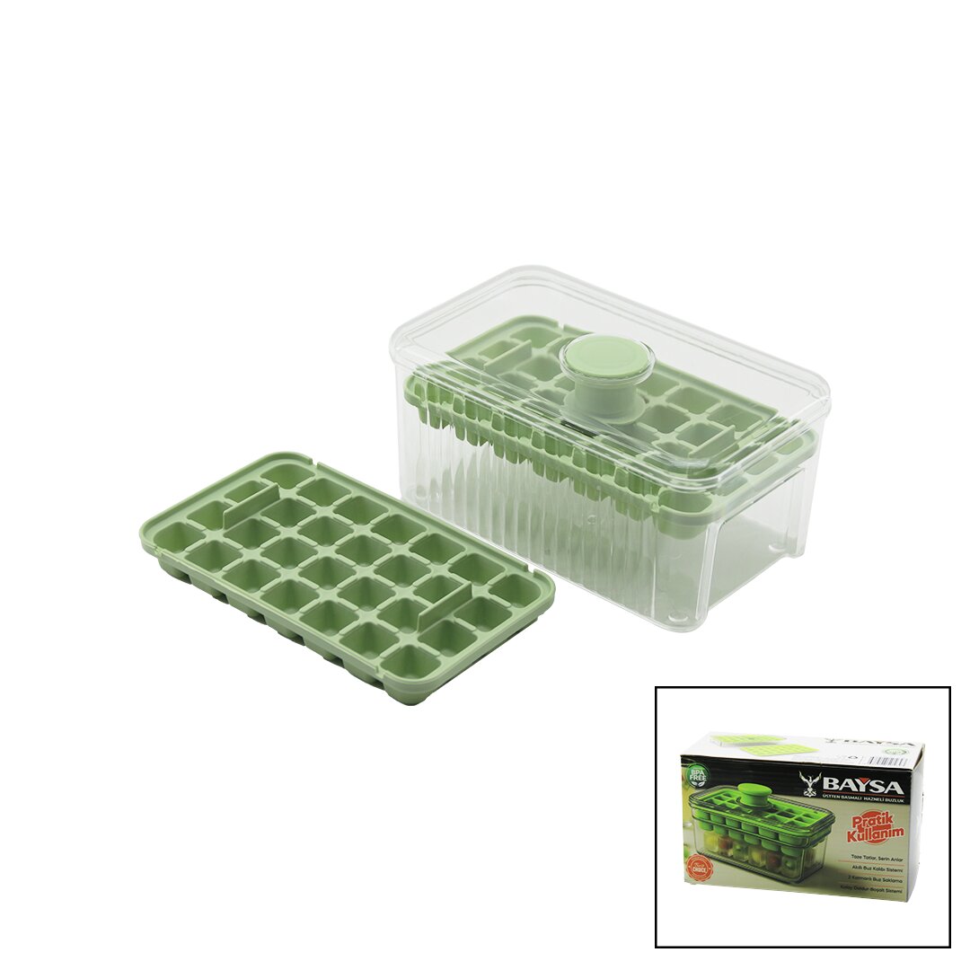 28+28=56LI KÜP ŞEKİL HAZNELİ=MİKA KRİSTAL BUZLUK 2İN1 KAPAK