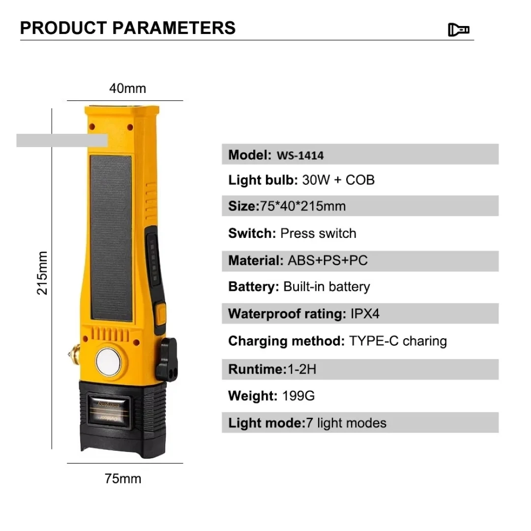 Şarjlı Acil Durum Tamirci Feneri  Ws-1414 (5563) #5
