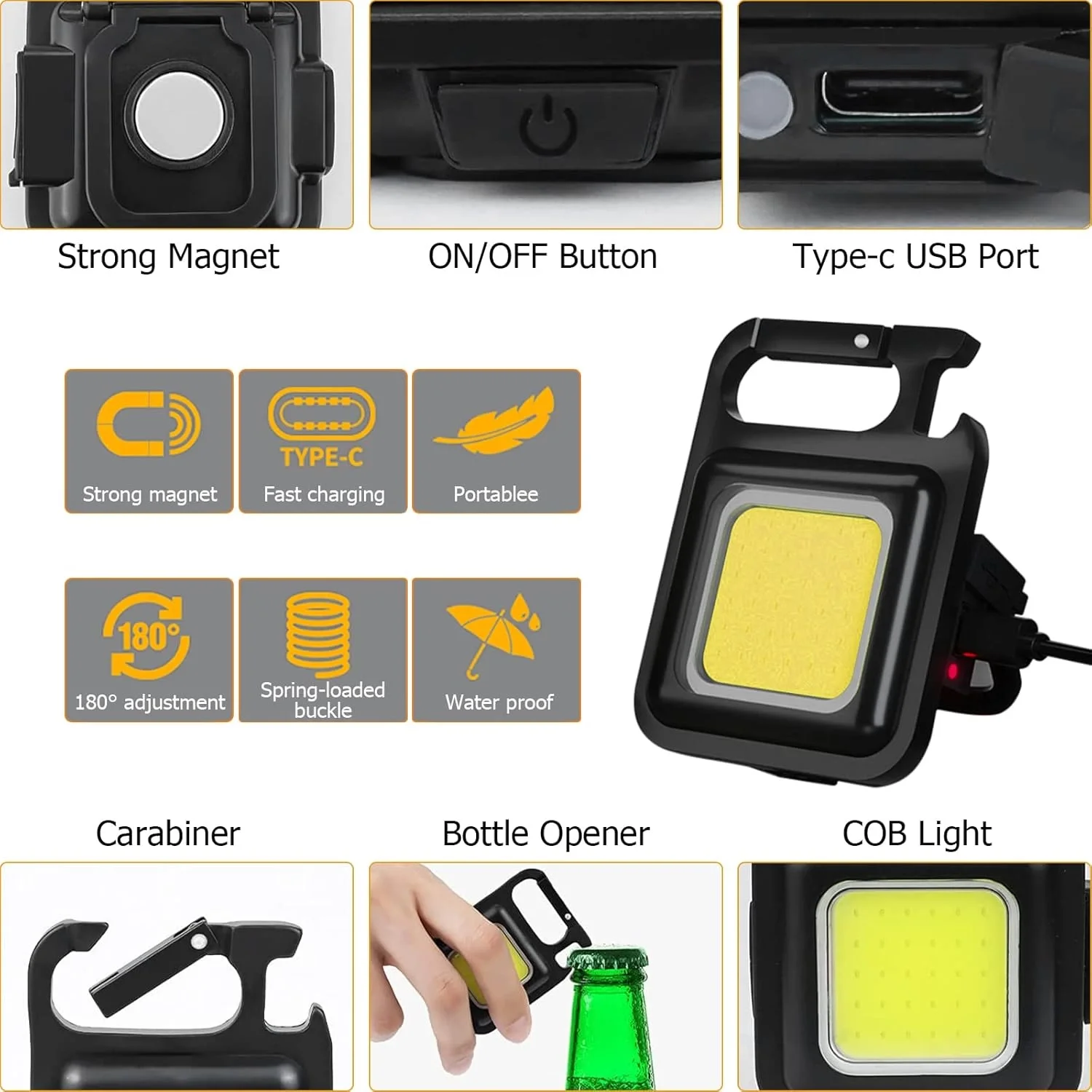 LED COB Schlüsselanhänger Taschenlampe (5563) #5