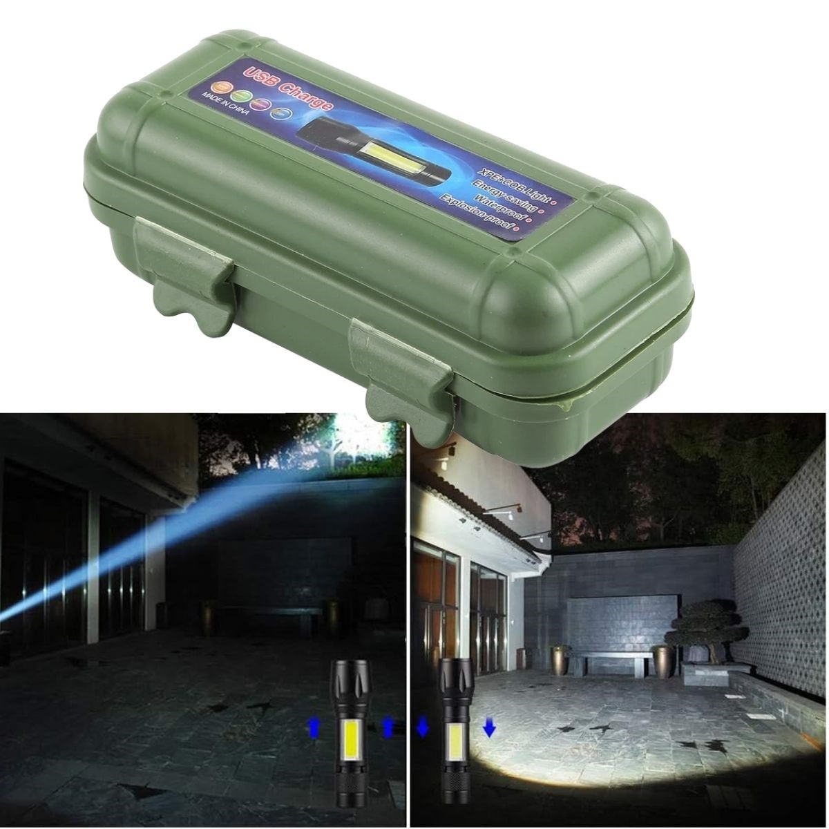 Kutulu Mini El Feneri – Taşınabilir LED Kamp ve Acil Durum E