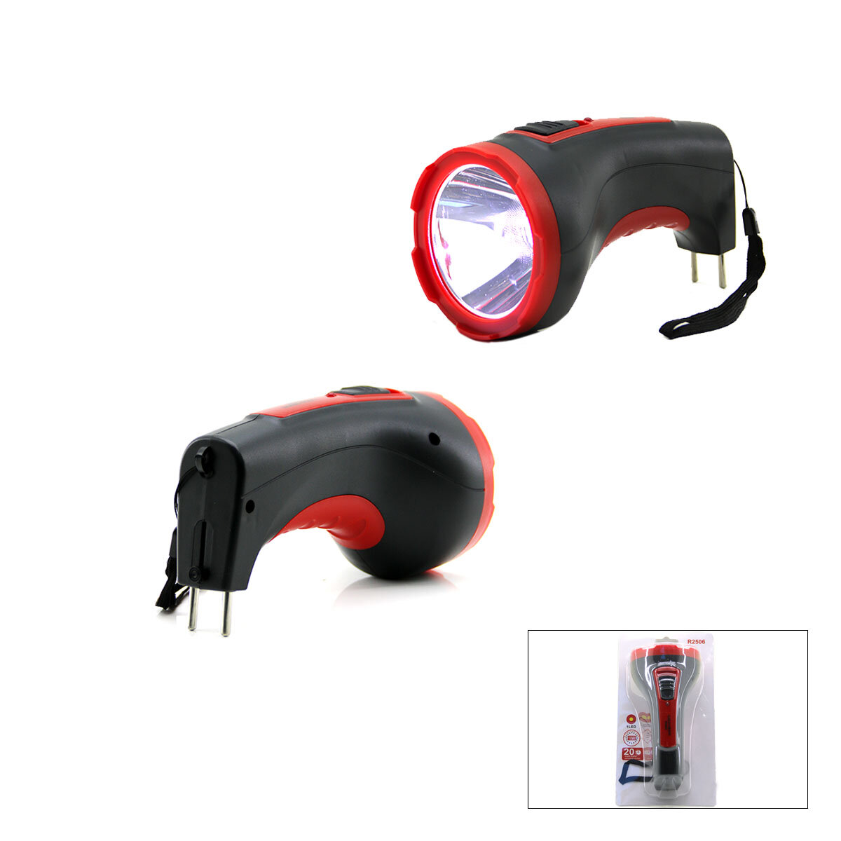 10W TEK LED BOMBELİ GÖVDE FİŞ ŞARJLI EL FENERİ UZUN MESAFELİ KAMBUR (5563) #2