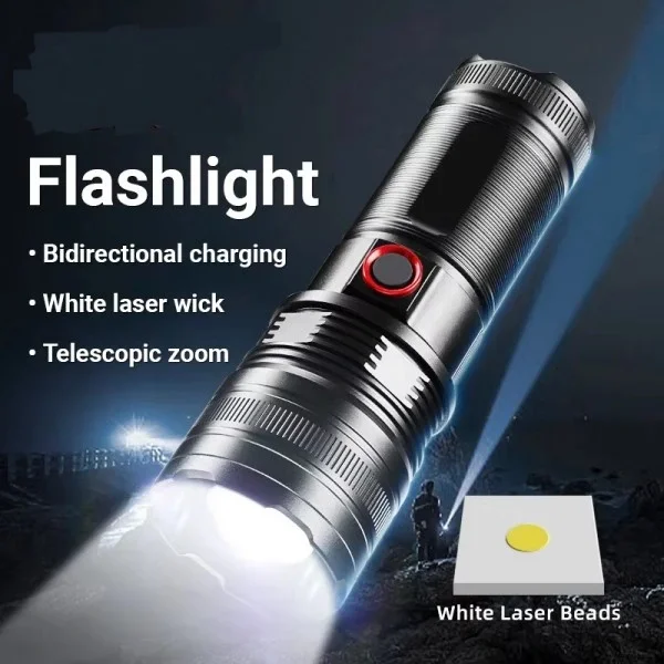 Taktik LED El Feneri 2000m, Güçlü Uzun Menzilli LED El Fener