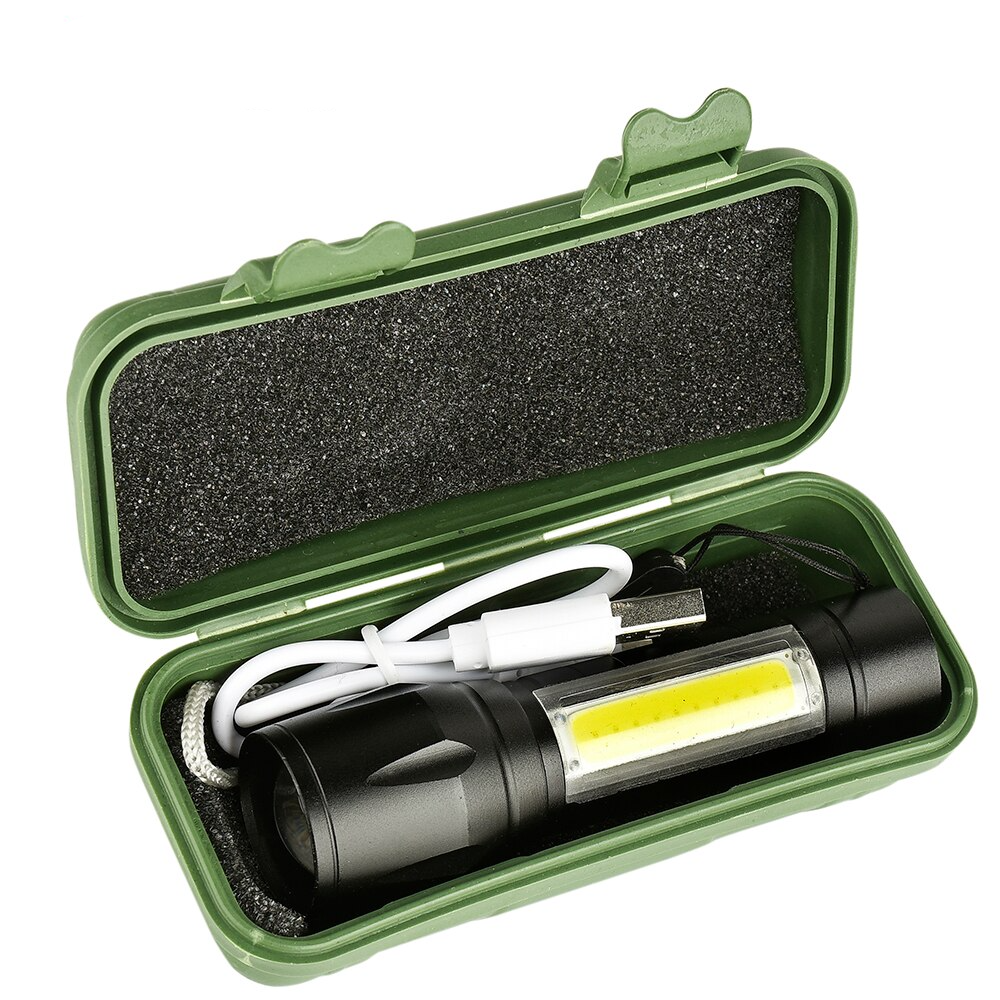 Wasserdichte wiederaufladbare Taschenlampe 2500 Lumen + 5W COB LED USB Lion Q5 XPE (5563) #3