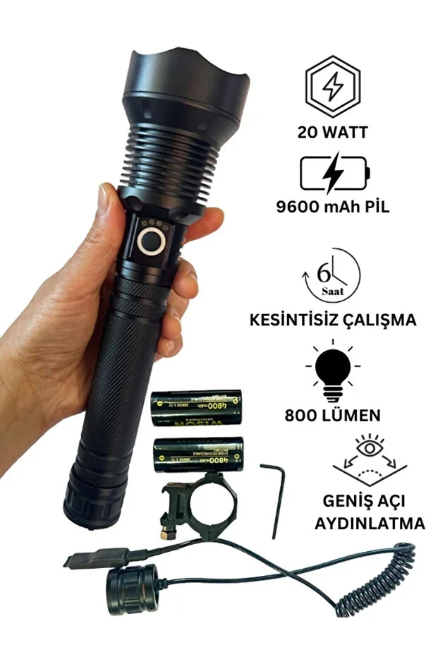 Wison WS-5412 Rifle Light, Wide Angle Hunting Flashlight 20W