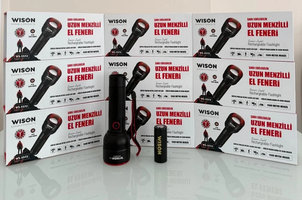 WISON WS-5572 20W Uzun Menzilli Şarjlı Metal El Feneri (5563) #4