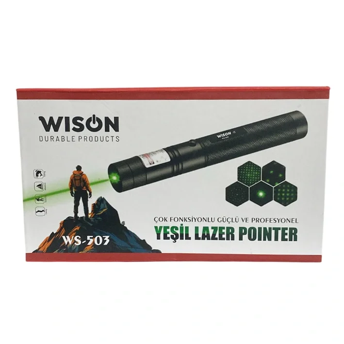 Wison WS-503 100MW 3.7V 3200mAh Pattern Green Laser Pointer #2