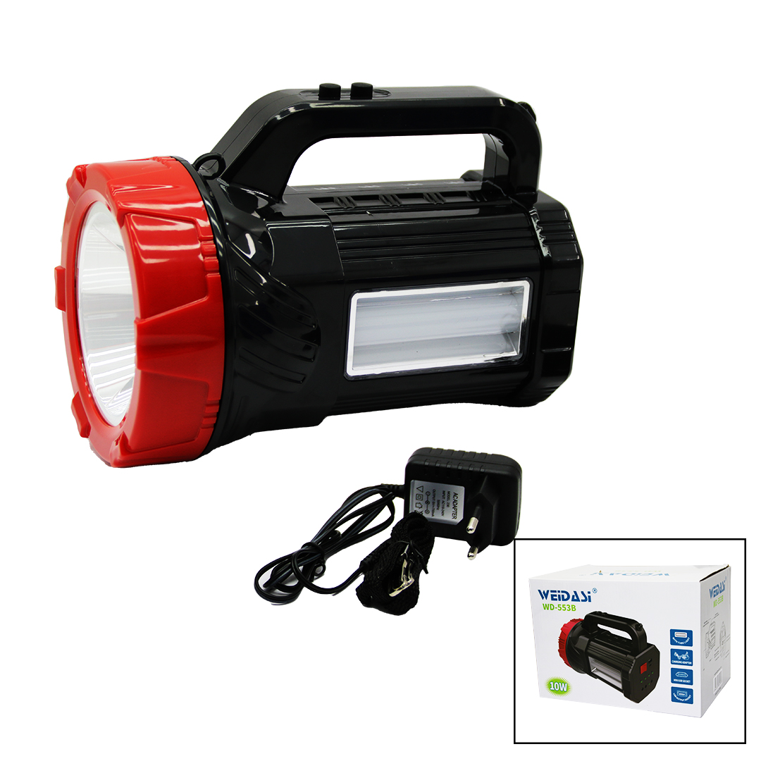 2IN1 LED Flashlight - 16SMD Projector Rechargeable Phone Pow