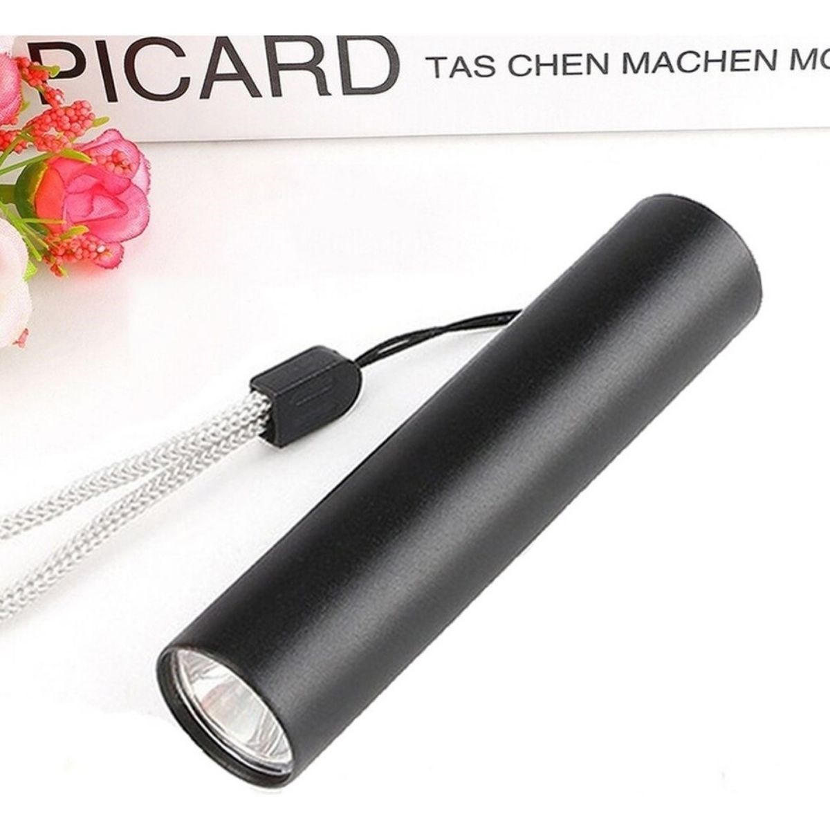 Mini Cep Boy USB İle Şarj Olan Oje Kurutucu Sahte Para Kontol LED UV Mor Işık El Feneri (5563) #5