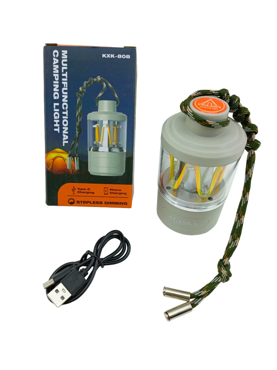 3IN1 Camp Lamp - Flashlight - Power Bank USB Charging (5563)