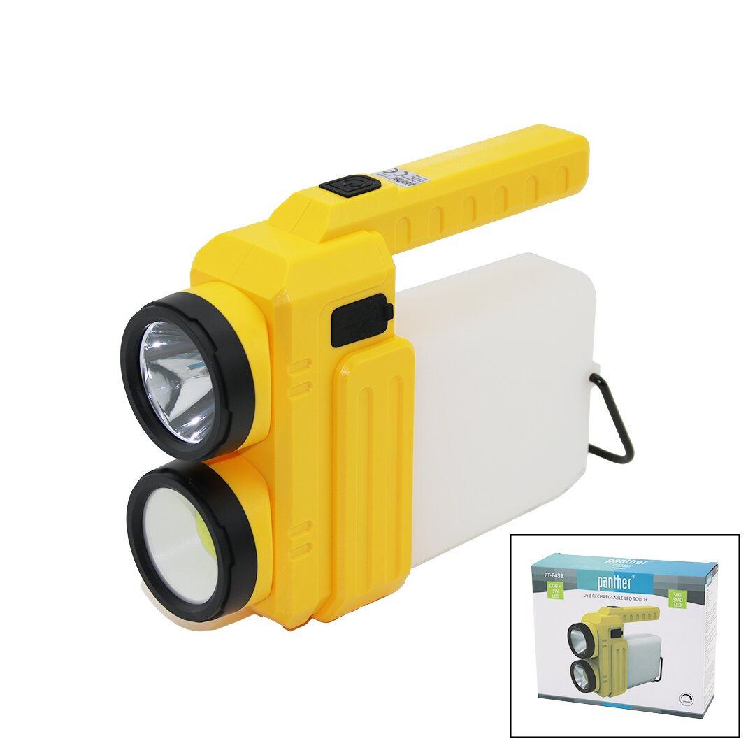 3-in-1 13W+COB LED 360° SMD Flashlight USB Charging Powerban