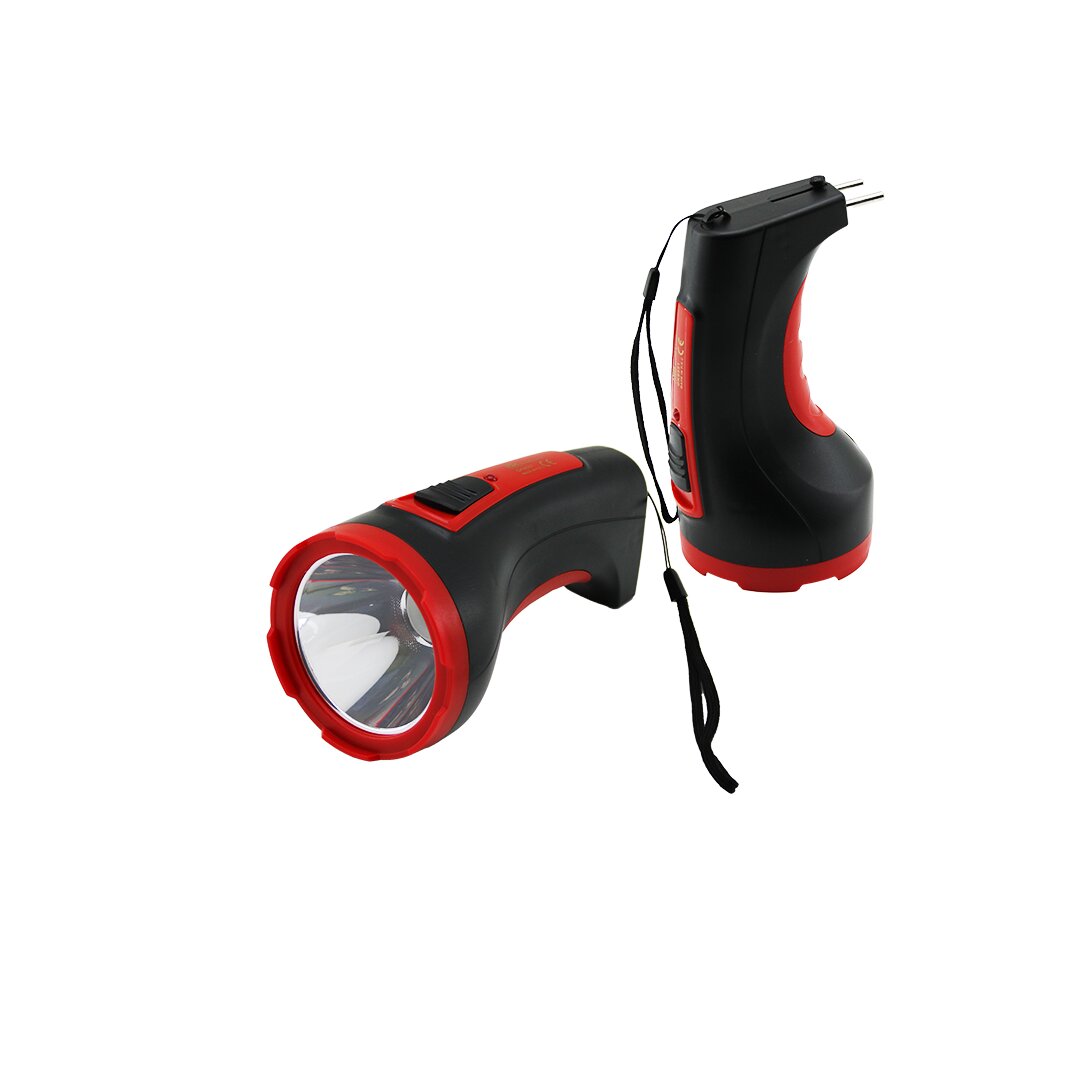 3W Single LED Bulb Plug Rechargeable Long-Range Flashlight (