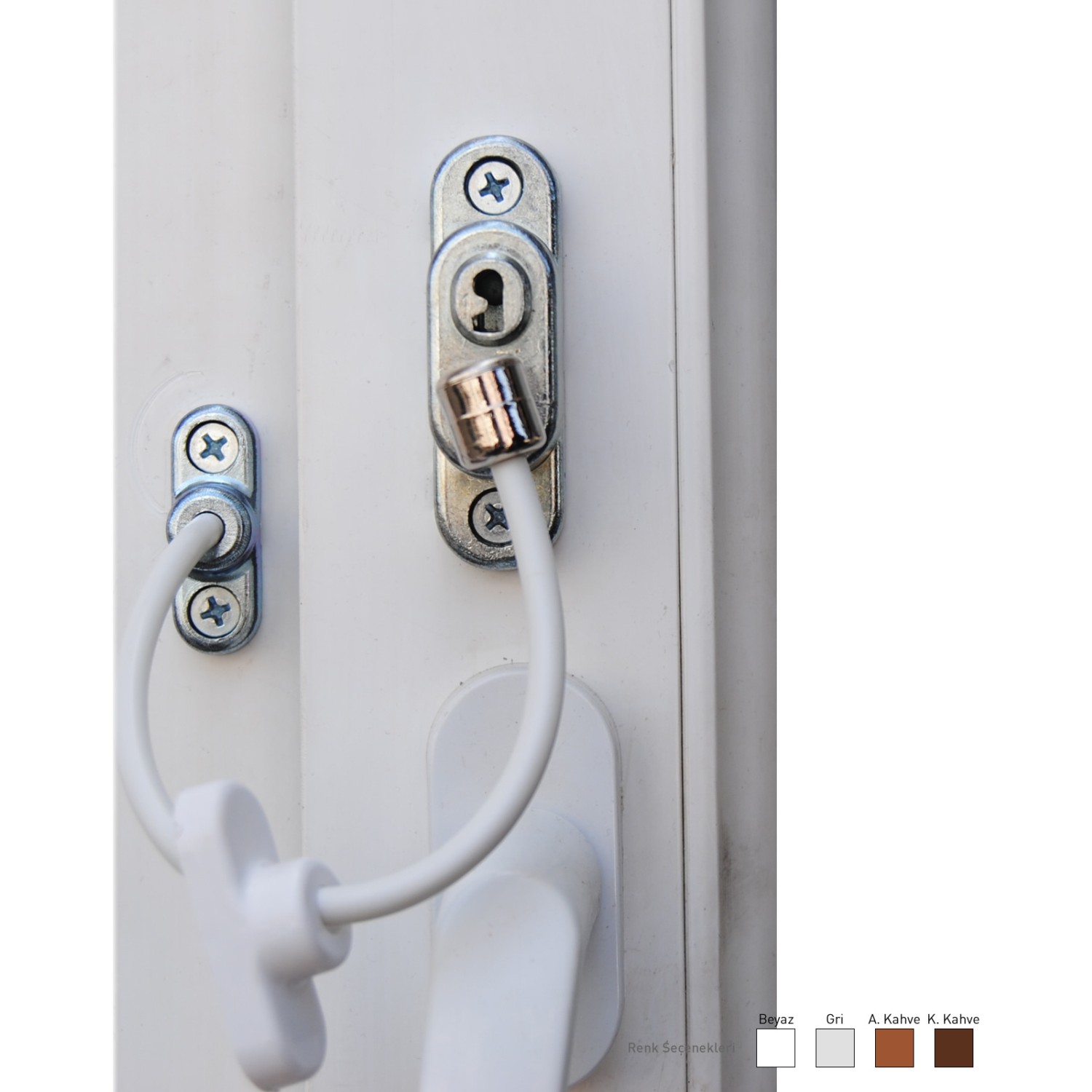 Keyed Cable PVC Door Window Safety Lock (5563) #3
