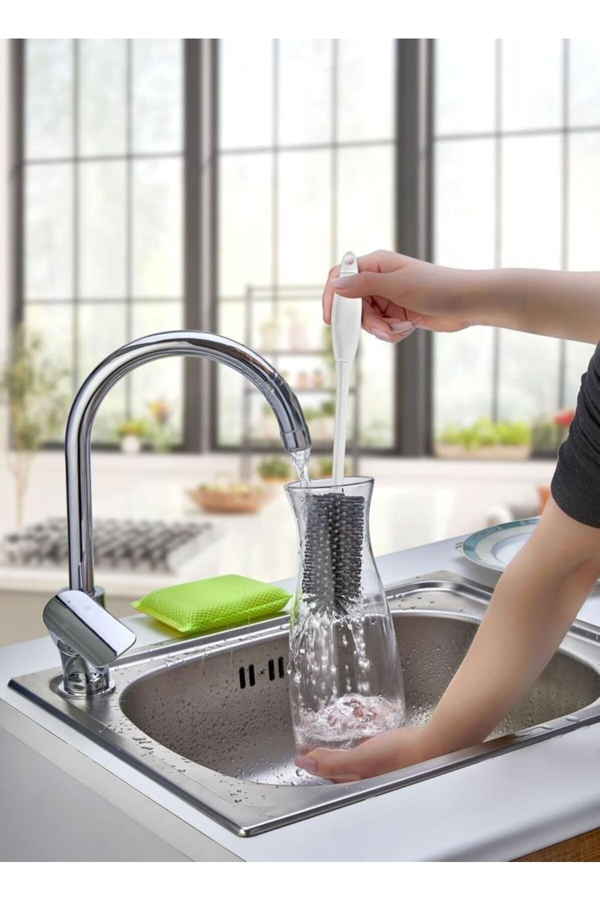 Silikon Şişe Biberon Konserve Kavanoz Matara Temizleme Fırçası Çok Amaçlı Temizleme Fırçası Bpa Free (5563) #2